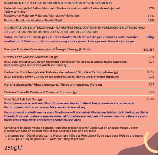 magnatera Pangea srl - Venta al por mayor Pasta - Pasta sin gluten de maíz y hierbas mediterráneas hecha en Italia4