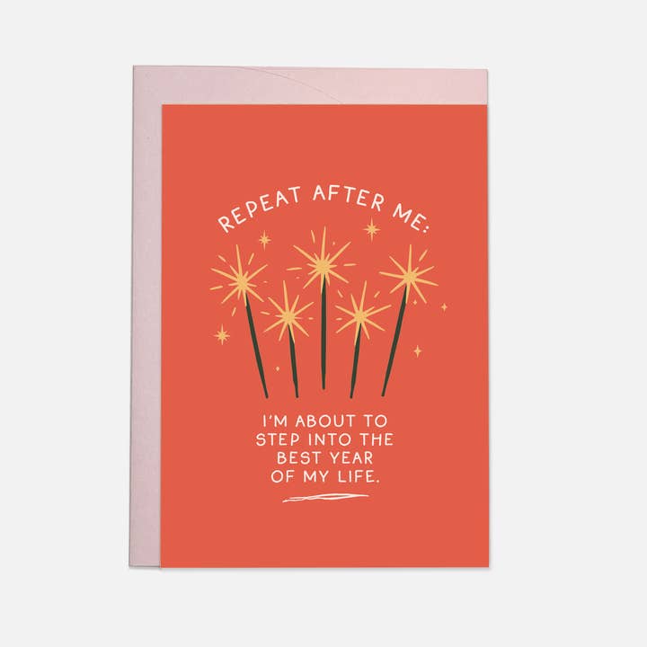 Repeat best year greeting card for wholesale by Kaart Blanche