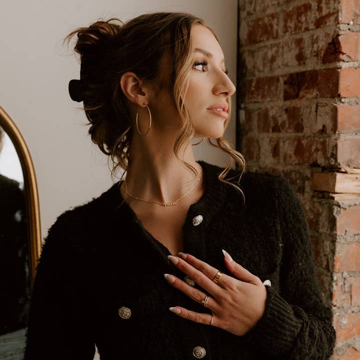 The Sis Kiss - Wholesale Pendant/Charm Necklace - Custom Cherish Mini Paperclip Chain Necklace - Water Resistant1