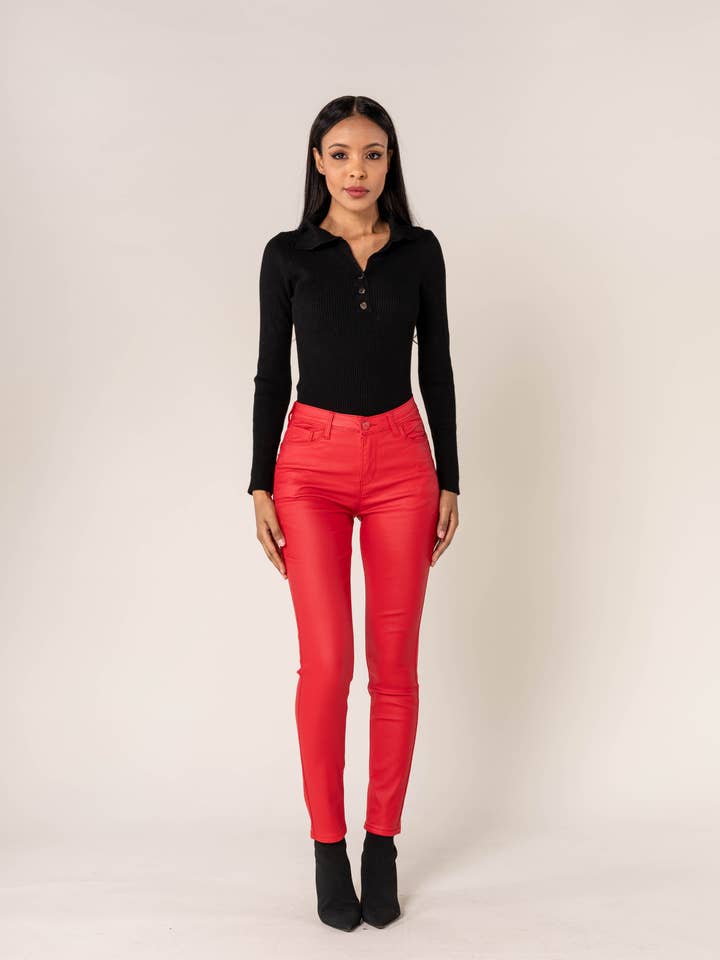 Christmas Push Up Oiled High Waist Stretch Lined LC001 for wholesale by Nina Carter