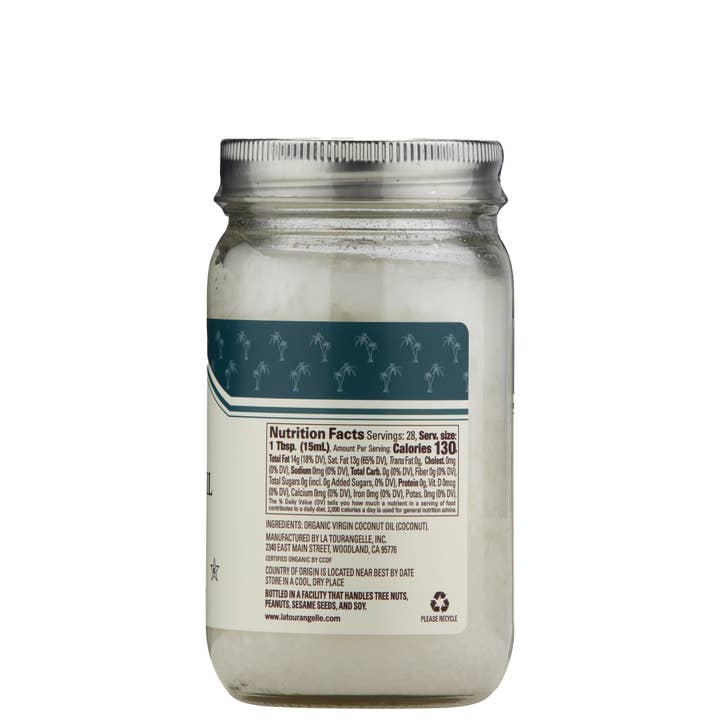 La Tourangelle - Wholesale Cooking Oil - La Tourangelle Organic Virgin Unrefined Coconut Oil, 14Fl Oz1