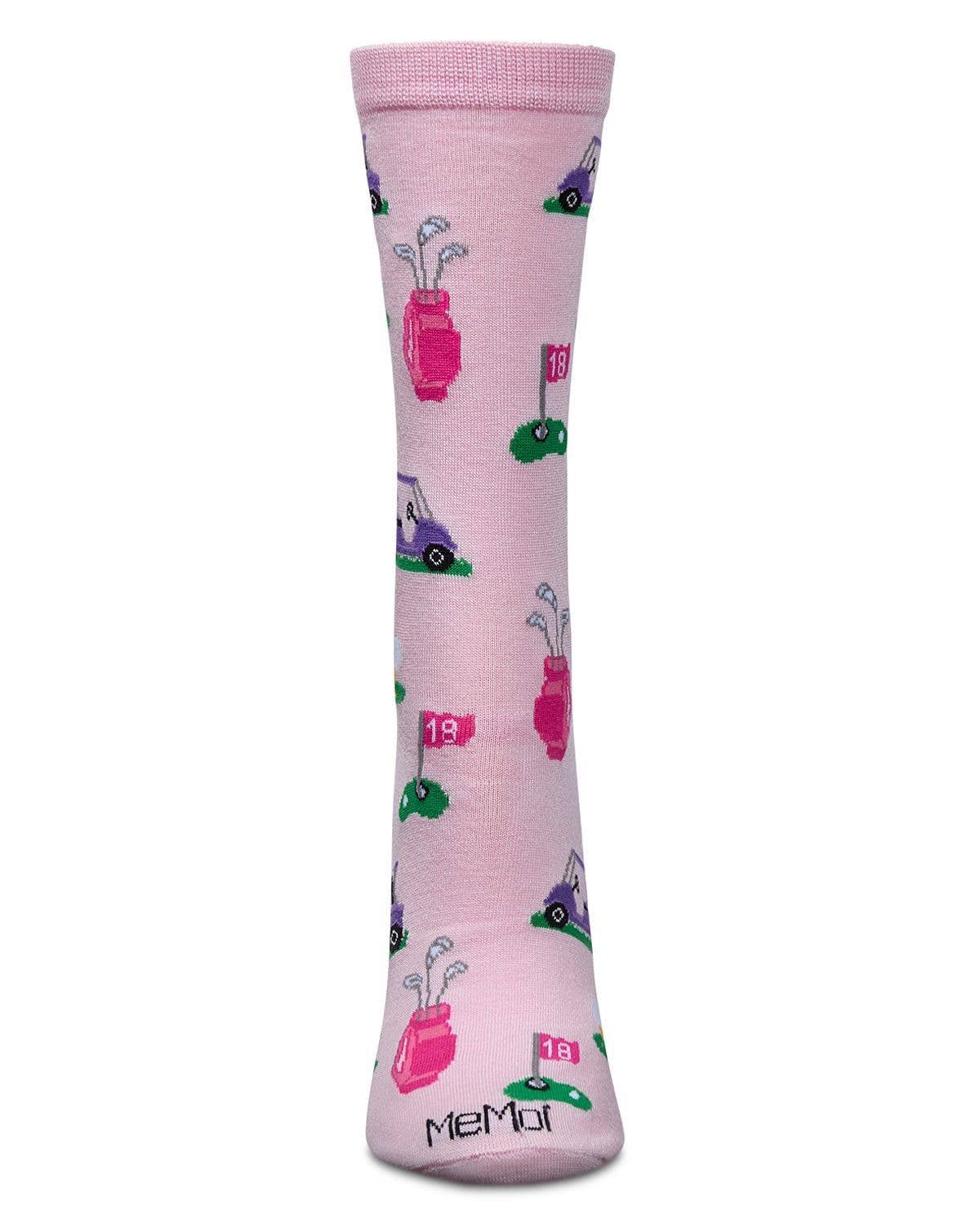 Crystal Rose Memoi Tee Time Bamboo Crew for wholesale on Faire1