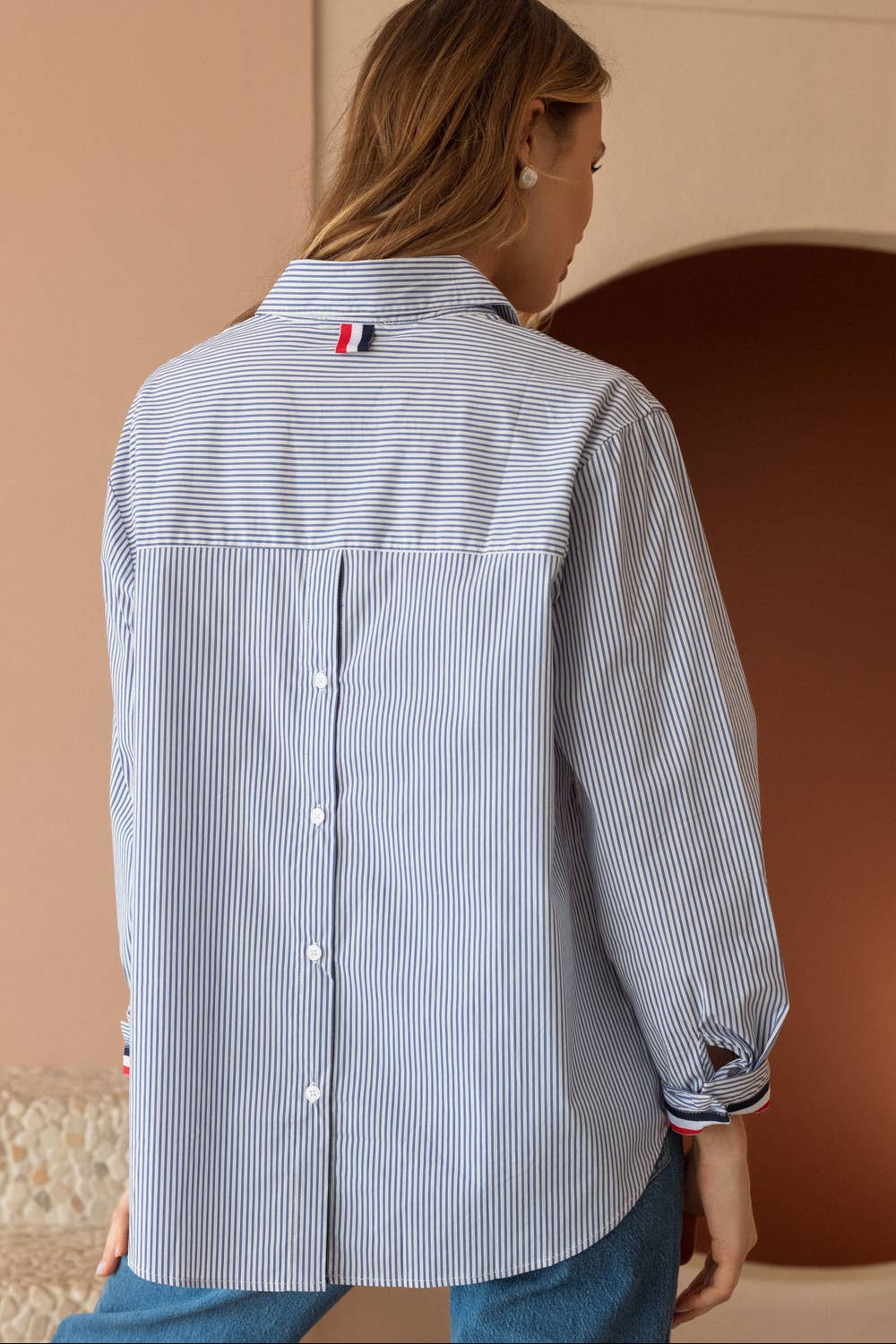 Joh Apparel – wholesale Blouse – Women’s – Jasmine Cotton Pinstripe Shirt7