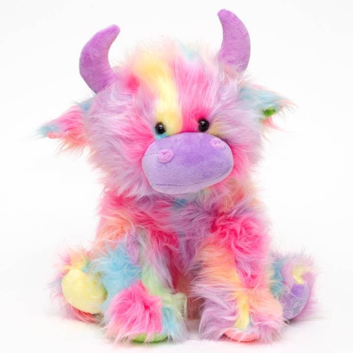 Jomanda Soft Toys & Accessories - Wholesale Stuffed/Plush Toy - Kids & Baby - Highland Cow Soft Toy Large Rainbow - 30cm