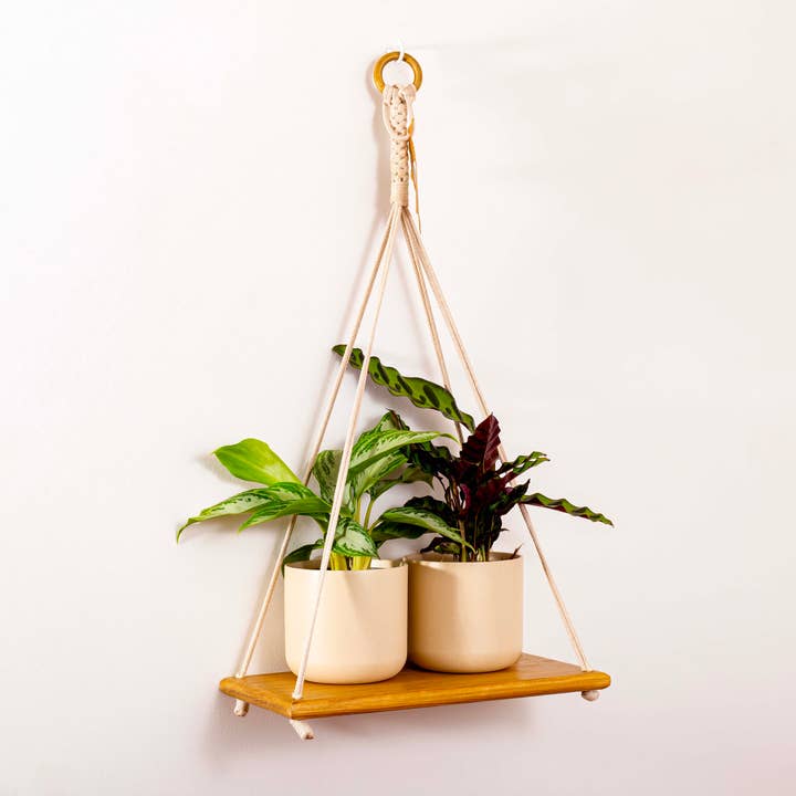 Plant Shelf - Double for wholesale by Cotton and Leaf