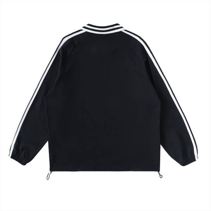 YUDAE - Wholesale Sweatshirt - Unisex - Contrast Striped Lapel Collar Sweatshirt3