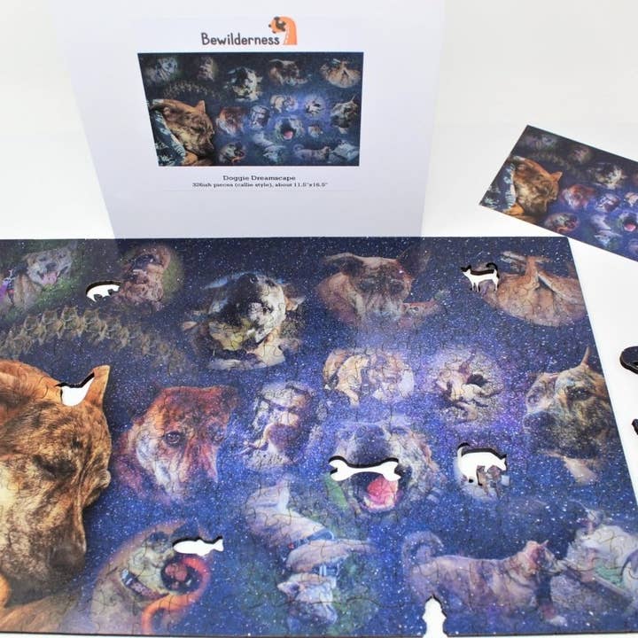 Doggy Dreamscape - 380 Pieces, Classic Whimsy JigsawPuzzle for wholesale by Bewilderness