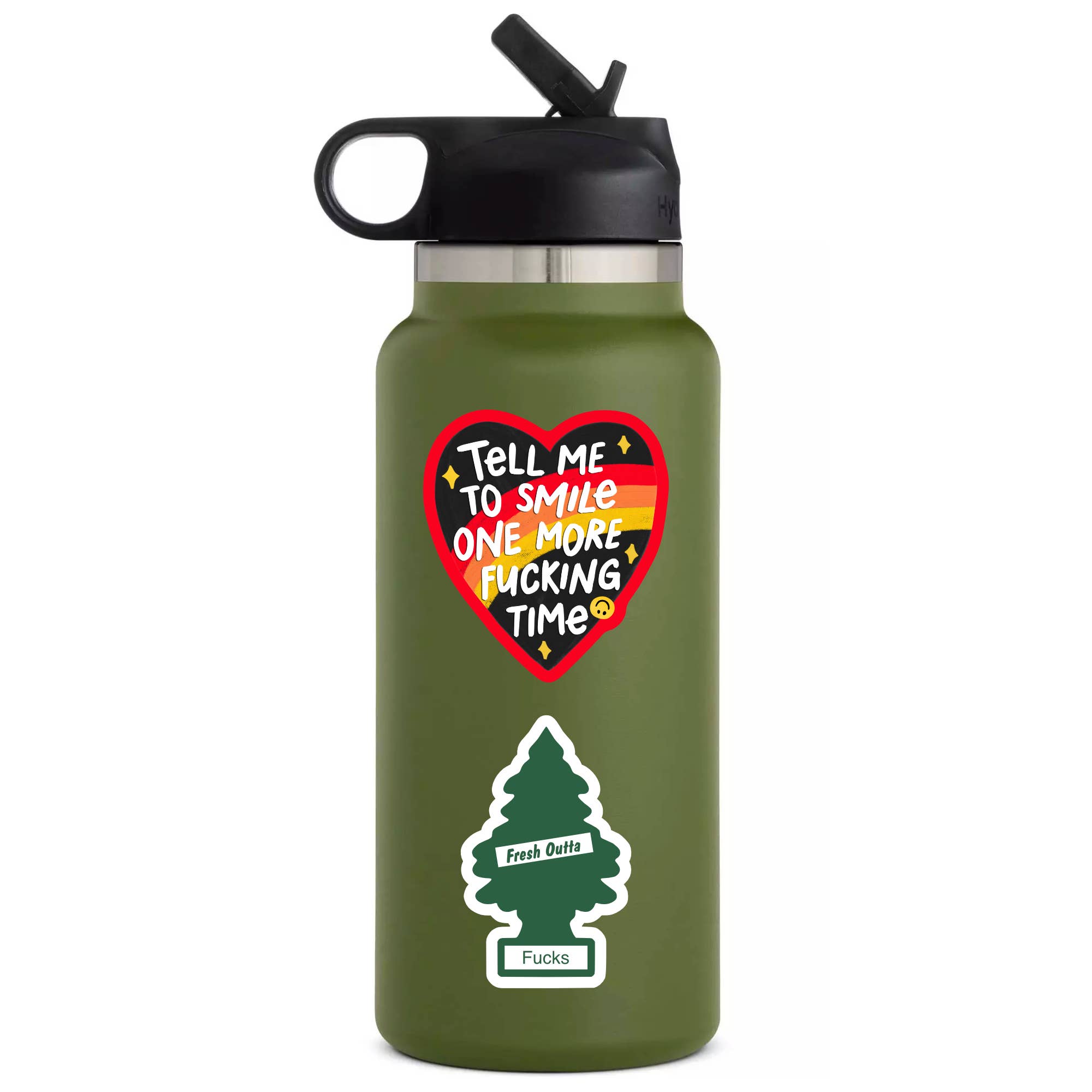 Juju and Moxie - Vente Autocollant - Autocollant en vinyle de haute qualité "Femmes sarcastiques jurent putain sourire"2