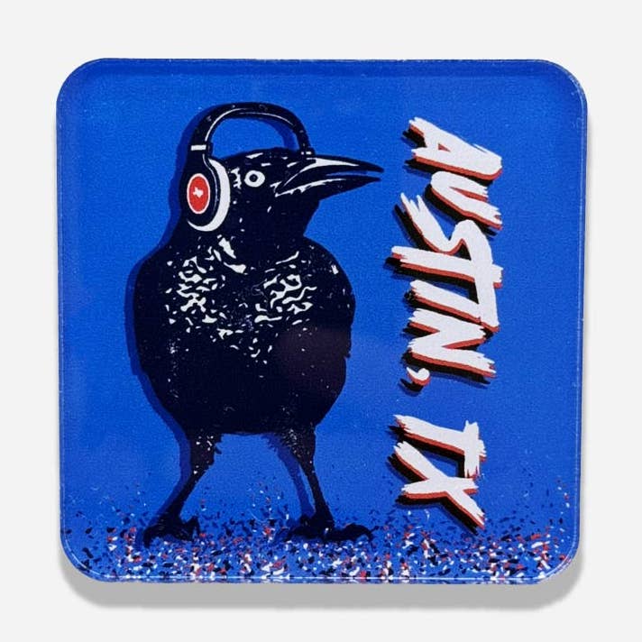 Beats Austin Acrylic Magnet for wholesale by Gusto Graphic Tees