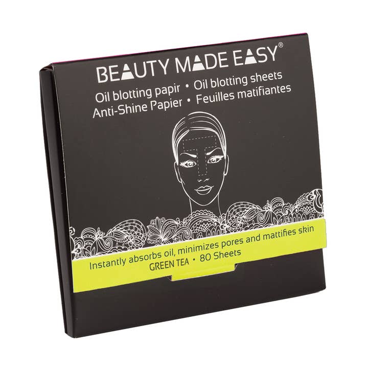 Feuille matifiante - Thé vert pour la vente par Beauty Made Easy Le Papier