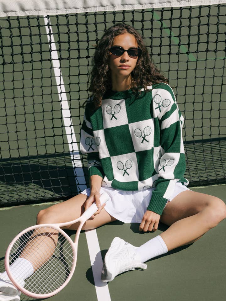Riley Sweater - Checkered Tennis for wholesale by Ellsworth+Ivey