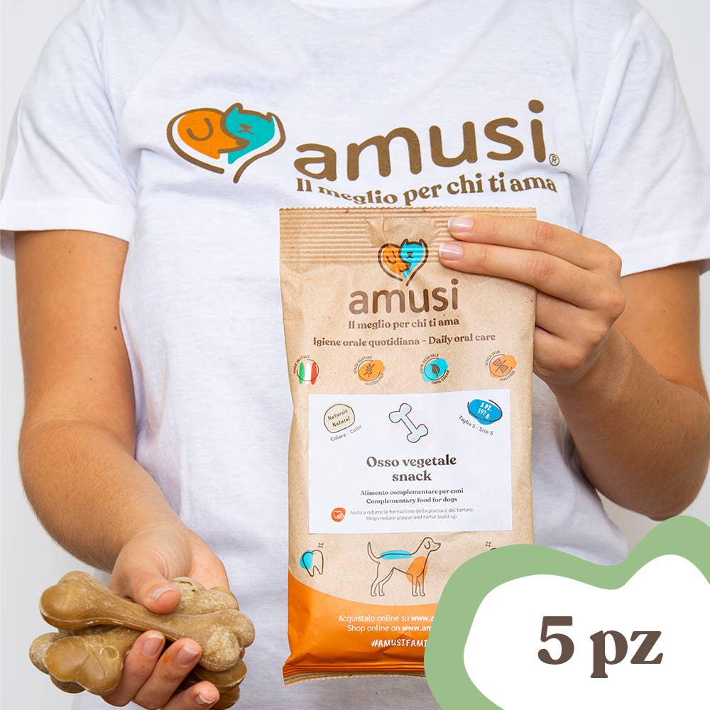 Pettech S.r.l. - Wholesale Pet Treats - Dog - Vegetable bone for small dogs (5 pieces)5