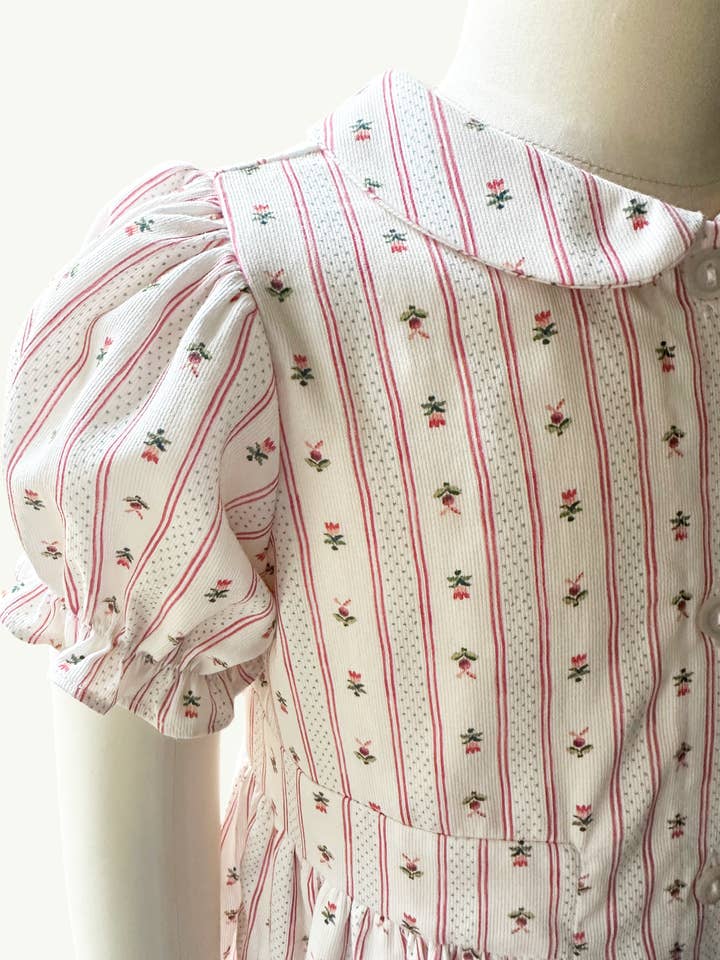 Sun House Children's - Wholesale Dress - Kids - Charlotte Dress | Holiday Dot Stripe1