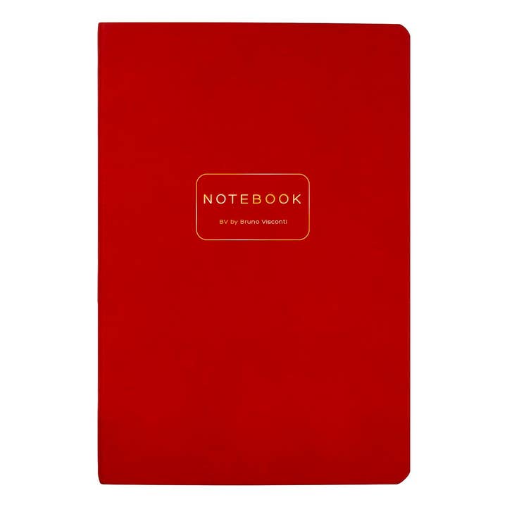 Vegan Leather A5 Notebook - Red for wholesale by BV by Bruno Visconti