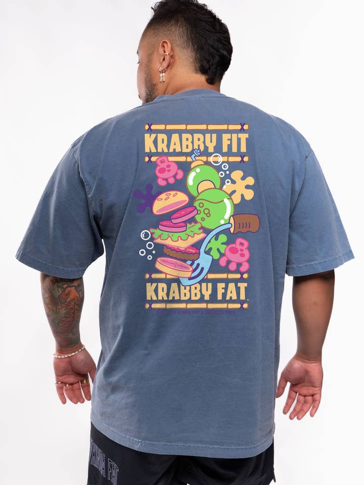 KFKF x Goobers Only: Maglietta Premium Oversize Krabby Fit Krabby Fat per la vendita all'ingrosso da parte di Kinda Fit Kinda Fat