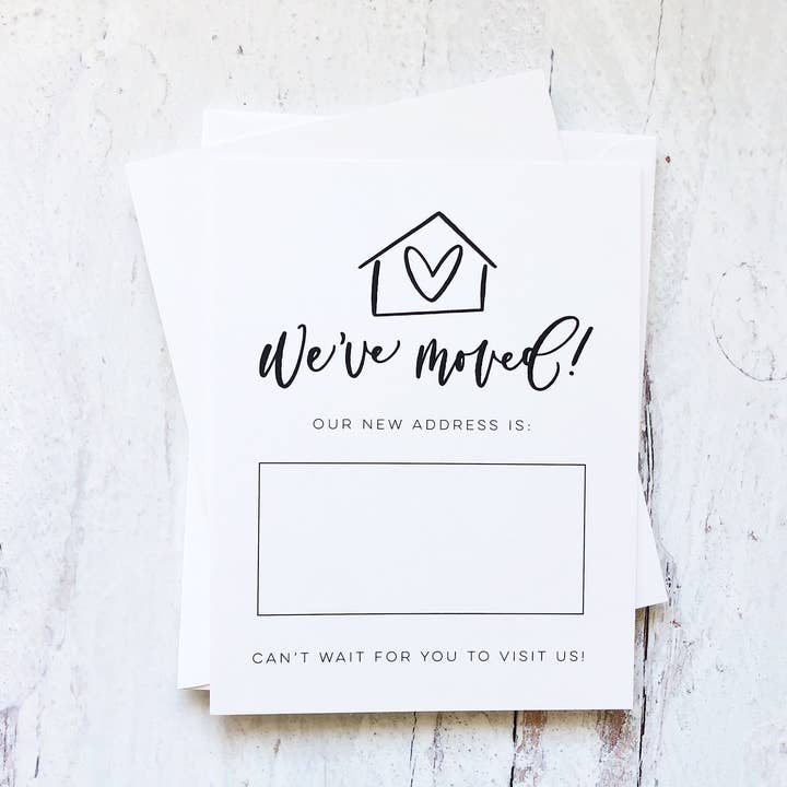 Moving Announcement Cards for wholesale by Carly Allred Studio