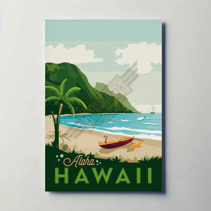 Hawaii Metal Poster for wholesale by Auto Junk UK Ltd