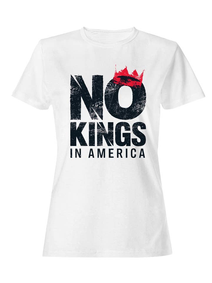No Kings in America Graphic Women's T-shirt for wholesale by Swift Retail