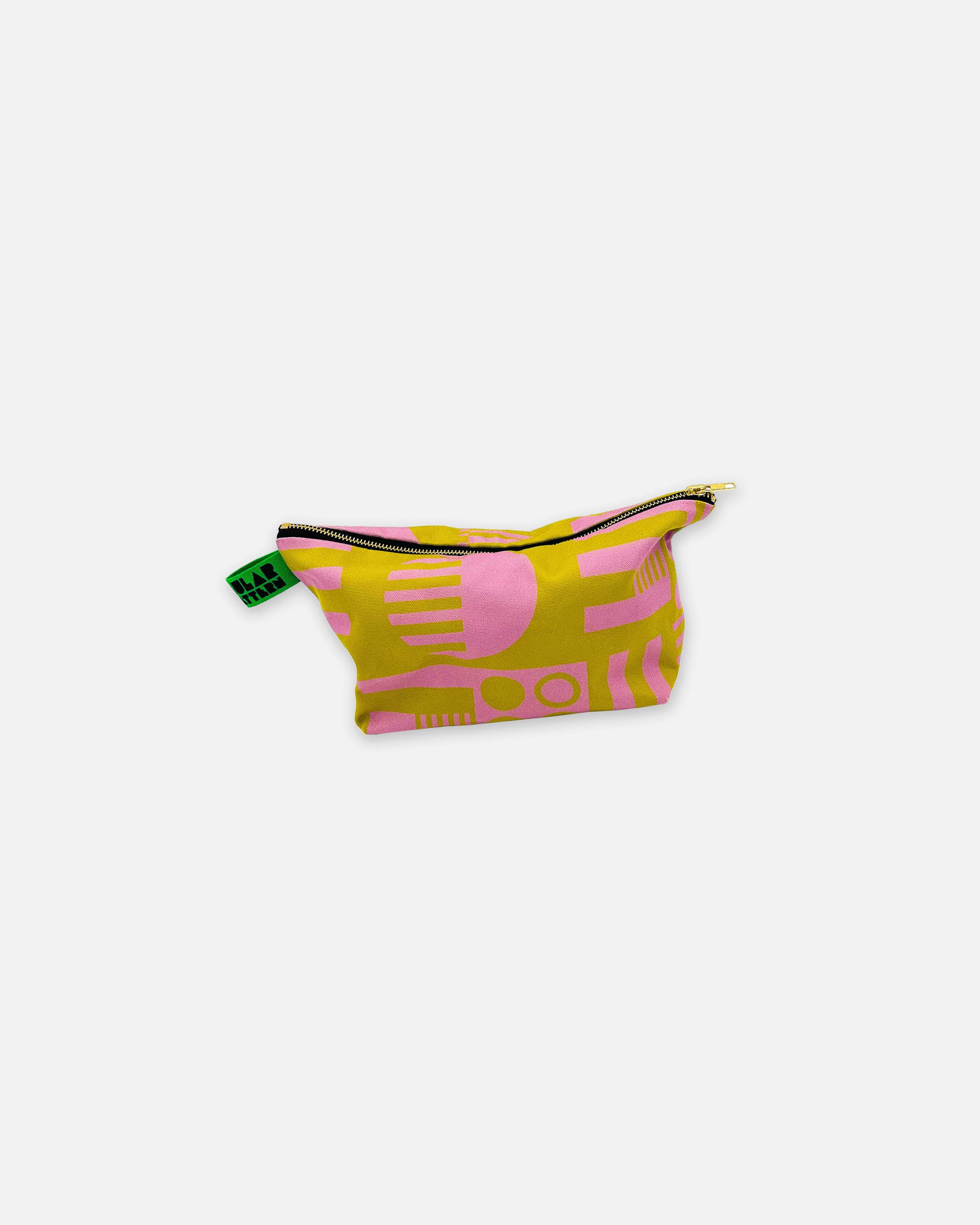 Irregular Sleep Pattern – wholesale Toiletry bag – women's – Organic Cotton Washbag in Wasabi1