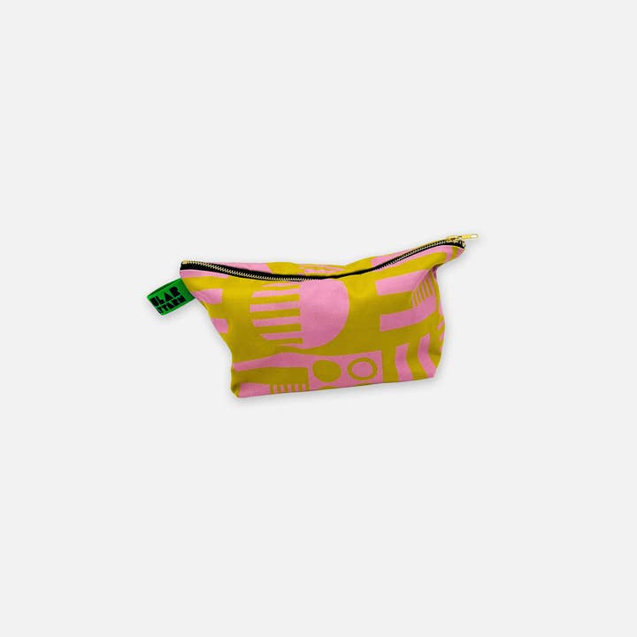 Irregular Sleep Pattern – wholesale Toiletry bag – women's – Organic Cotton Washbag in Wasabi4