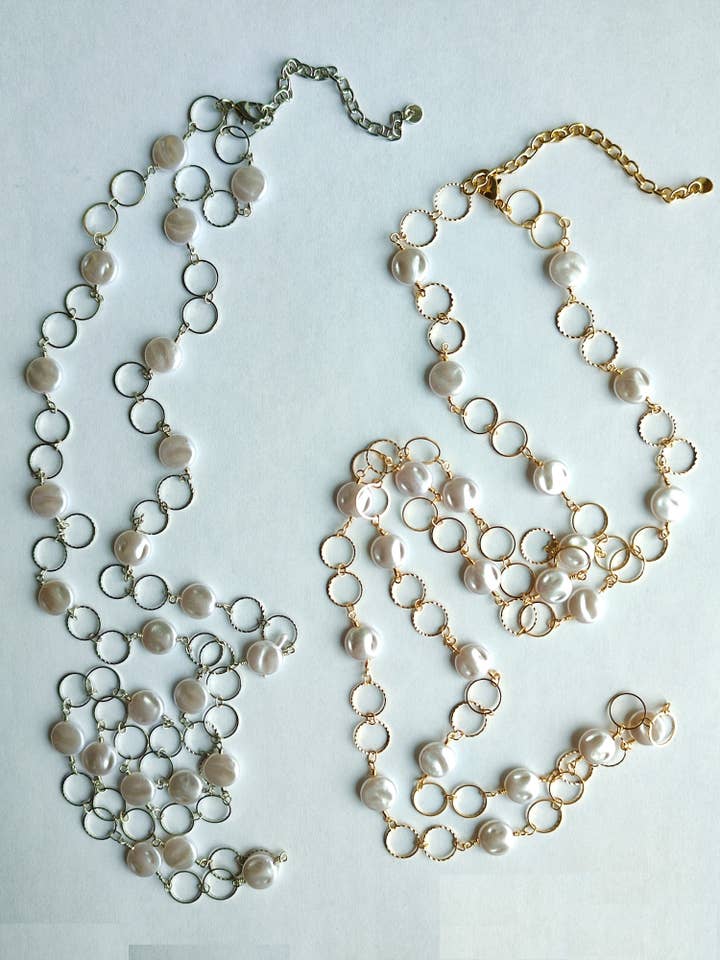 Collier Circle Pearls pour la vente par D LINE