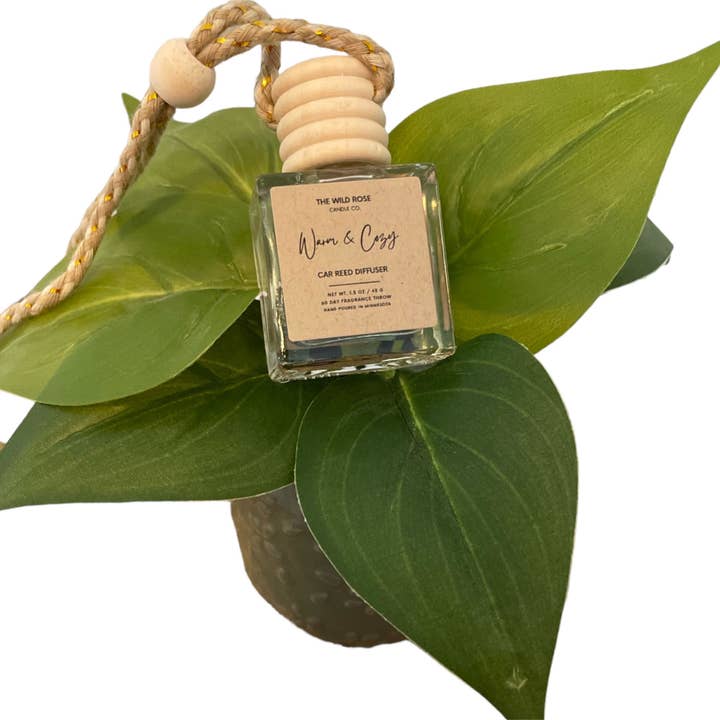 Warm & Cozy Car Diffuser for wholesale by The Wild Rose Candle Co.