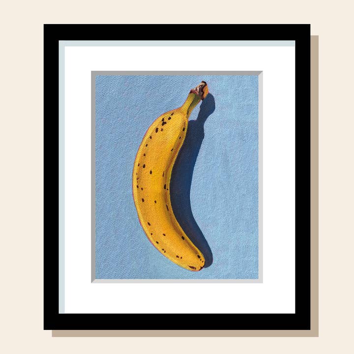 Bold Banana Art Print for wholesale by Painting With James
