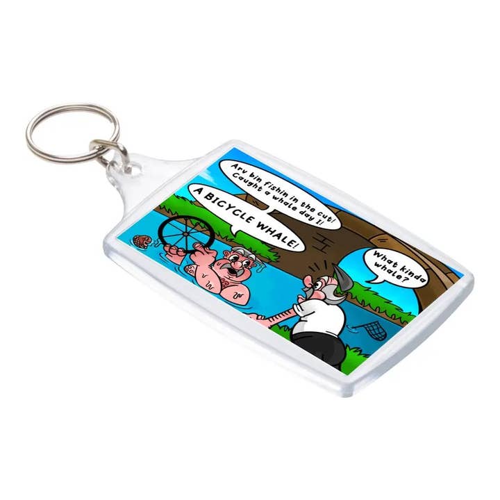 Arv Bin Fishin är på väg! Skämt nyckelring för wholesale av Black Country Cards