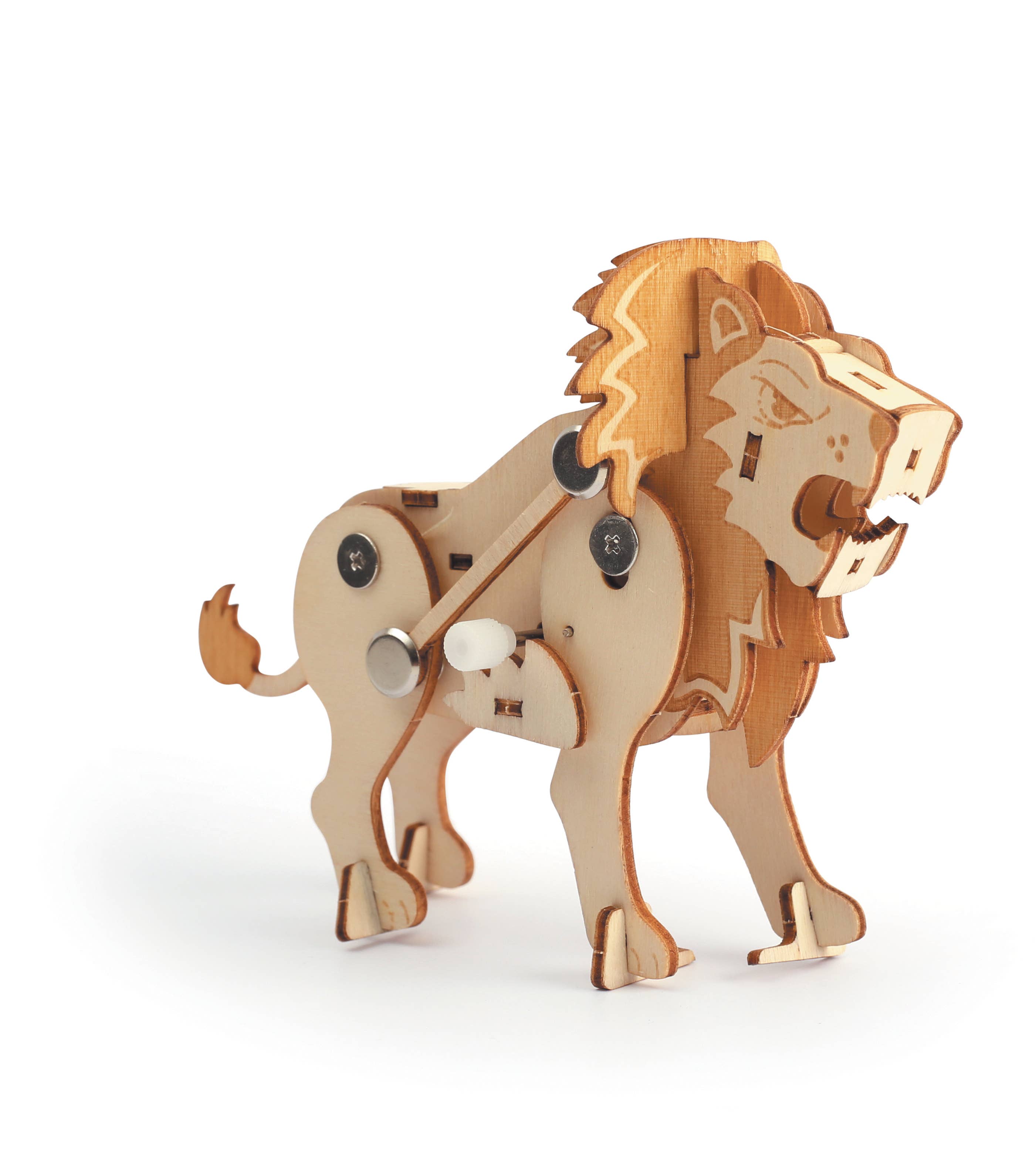 Graine Créative - Vente Kit de bricolage – enfant - MAQUETTE  EN BOIS 3D MECANIQUE  LION2