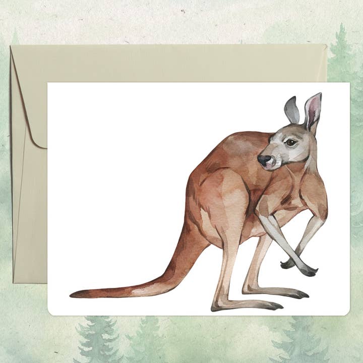 Cartão de felicitações de canguru feito à mão por atacado de Soul Familiar