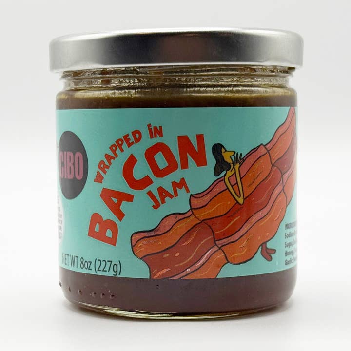Stone Bank Foods - Wholesale Jam/Jelly - Wrapped in Bacon Jam 8.00 oz - 14% Bacon - Sweet and Savory0