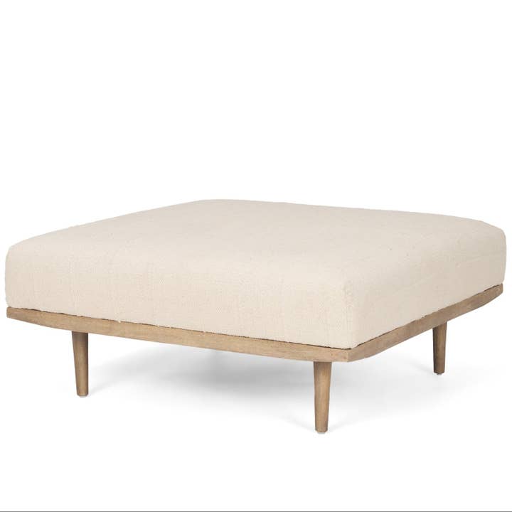 Shae Firkantet Puf i Havregrynsstof for engroshandel hos LOOMLAN