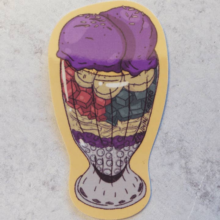 Halo Halo Sticker, Filipino Dessert Art for wholesale by Claudine Castro Art