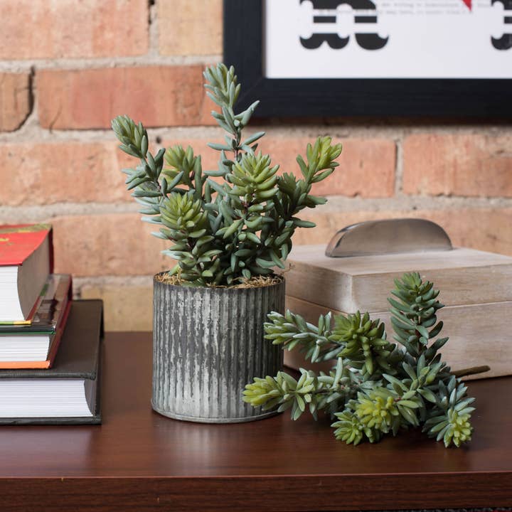 Vickerman 8" Artificial Green and Red Sedum Pick, Set of 3 for wholesale on Faire1