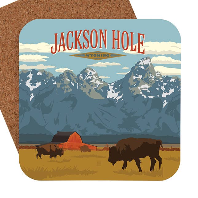 Sottobicchiere Jackson Hole, WY per la vendita all'ingrosso da parte di Tourist Courts