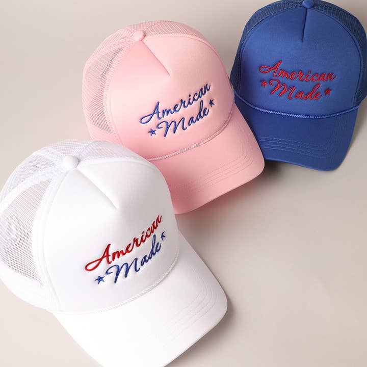 Fashion City - Wholesale Trucker Hat - Women's - American Made Embroidery Mesh Back Trucker Hat