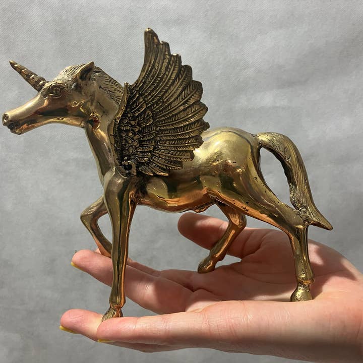 Bronze Betty - Wholesale Decorative figurine - Unicorn with wings, Bronze Handmade1