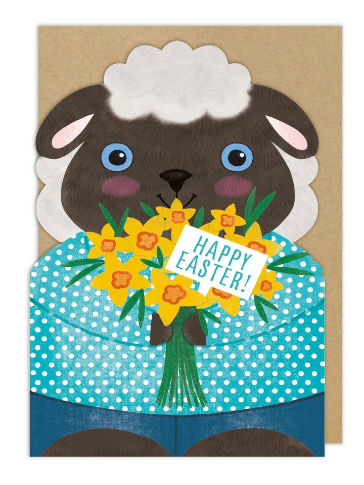 Sheep Easter Card for wholesale by Notes & Queries, Inc.