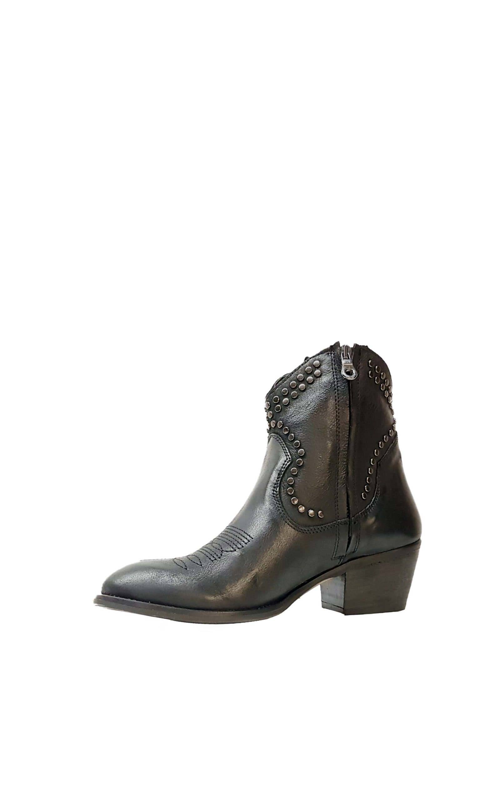 Eccellenza Donna – Großhandel Cowboystiefel  Damen – IRA Texan-Stiefel aus schwarzem Leder1