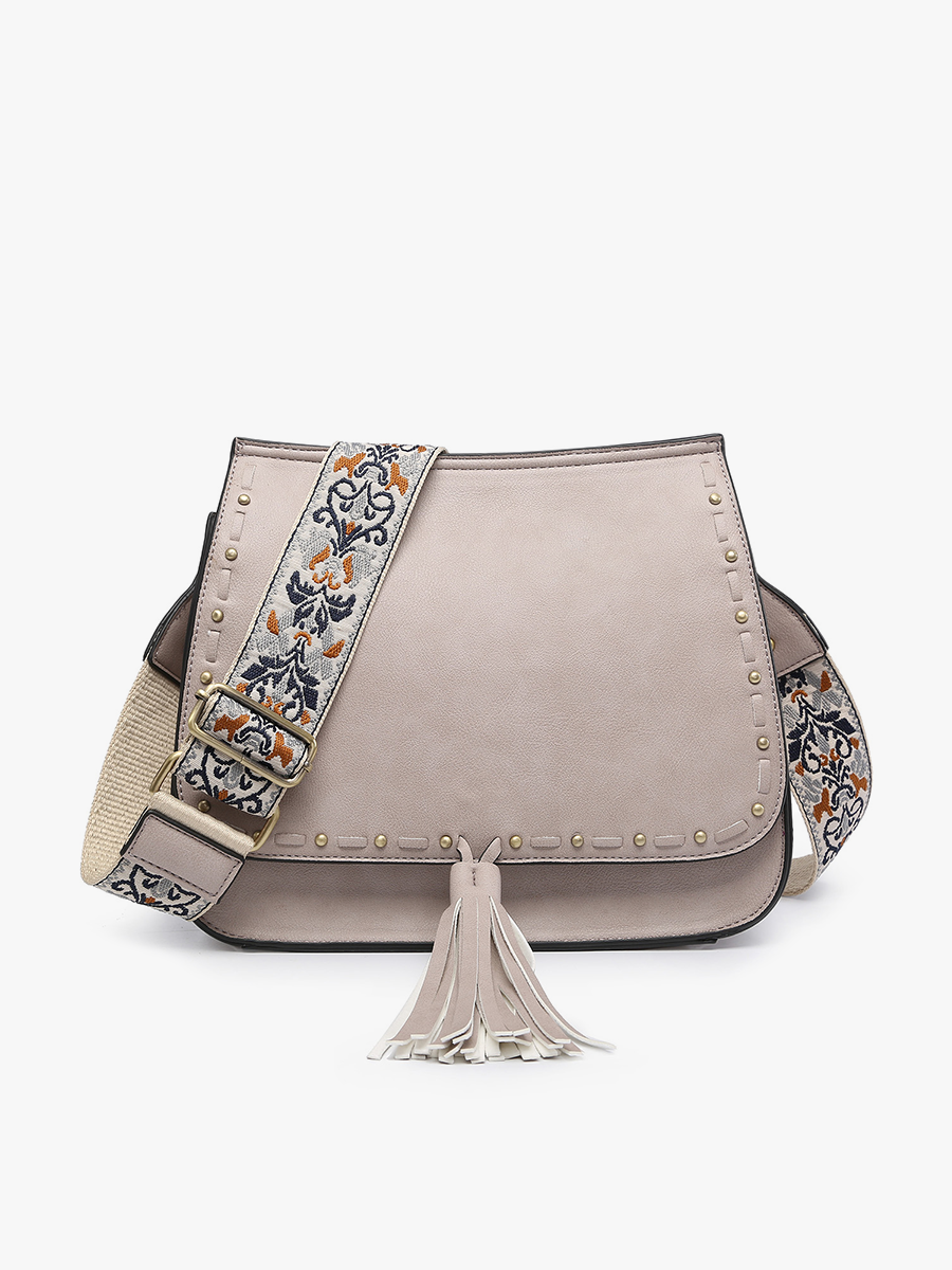 Jen & Co. - Wholesale Crossbody Bag - Women's - M1970 Bailey Crossbody with Print Contrast Strap2