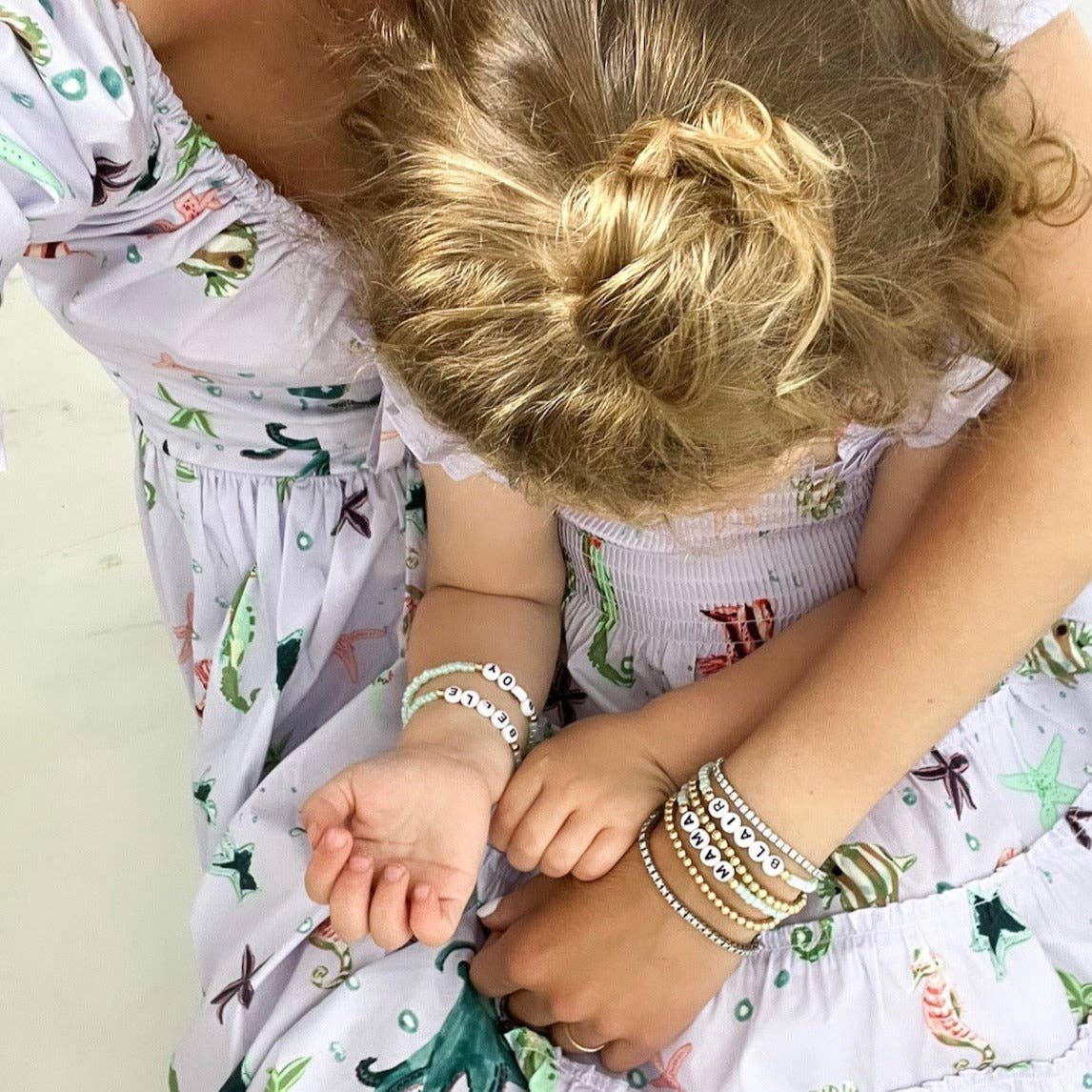 Names For Good - Wholesale Beaded Bracelet - Mommy & Me Pastel Set1