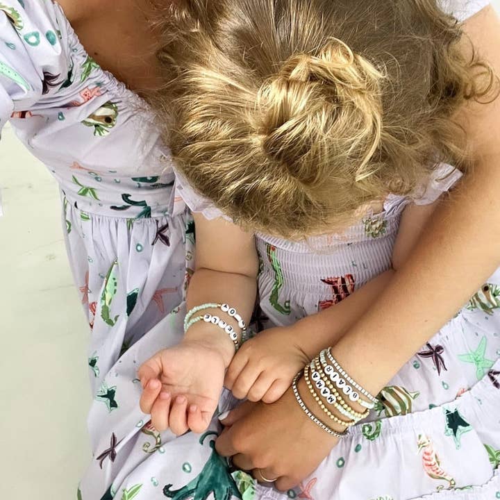 Names For Good - Wholesale Beaded Bracelet - Mommy & Me Pastel Set1