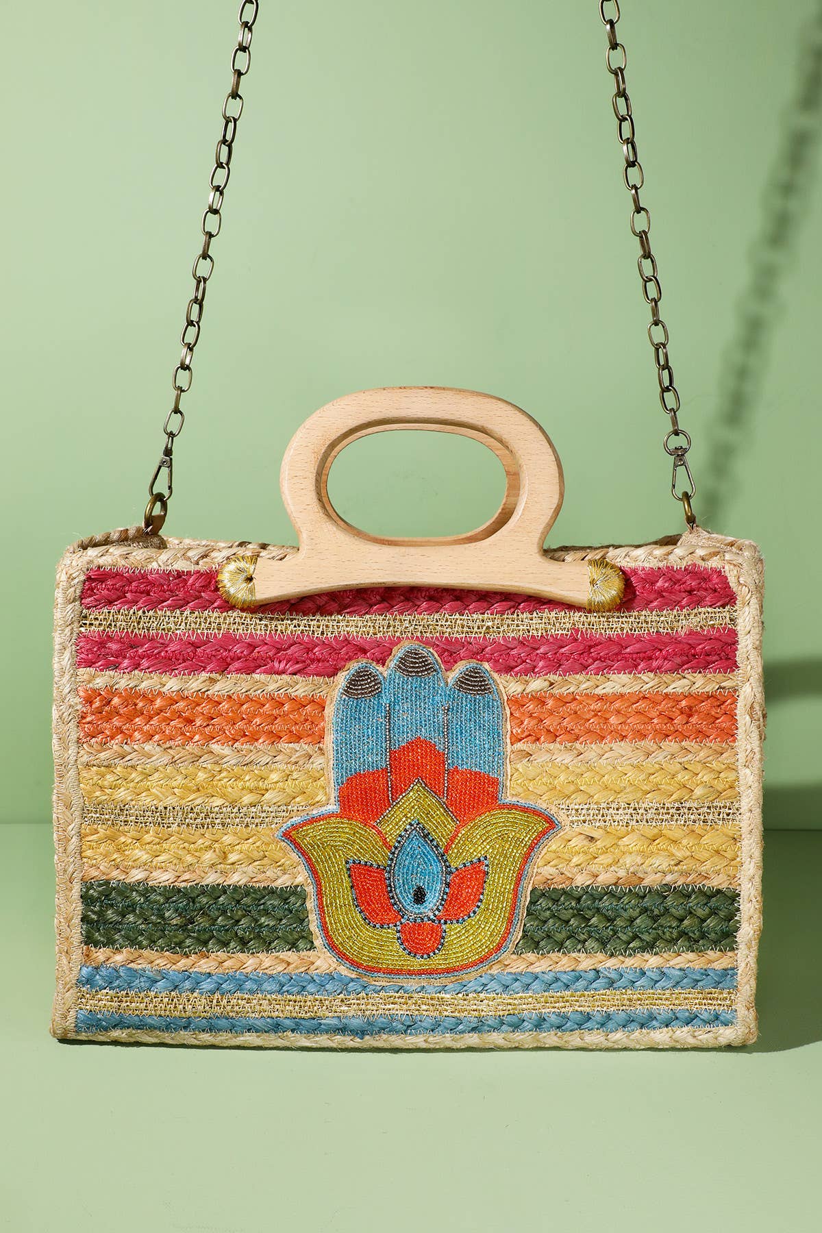 Azure hamsa Azure-hamsa Jute Tote Bag for wholesale on Faire6