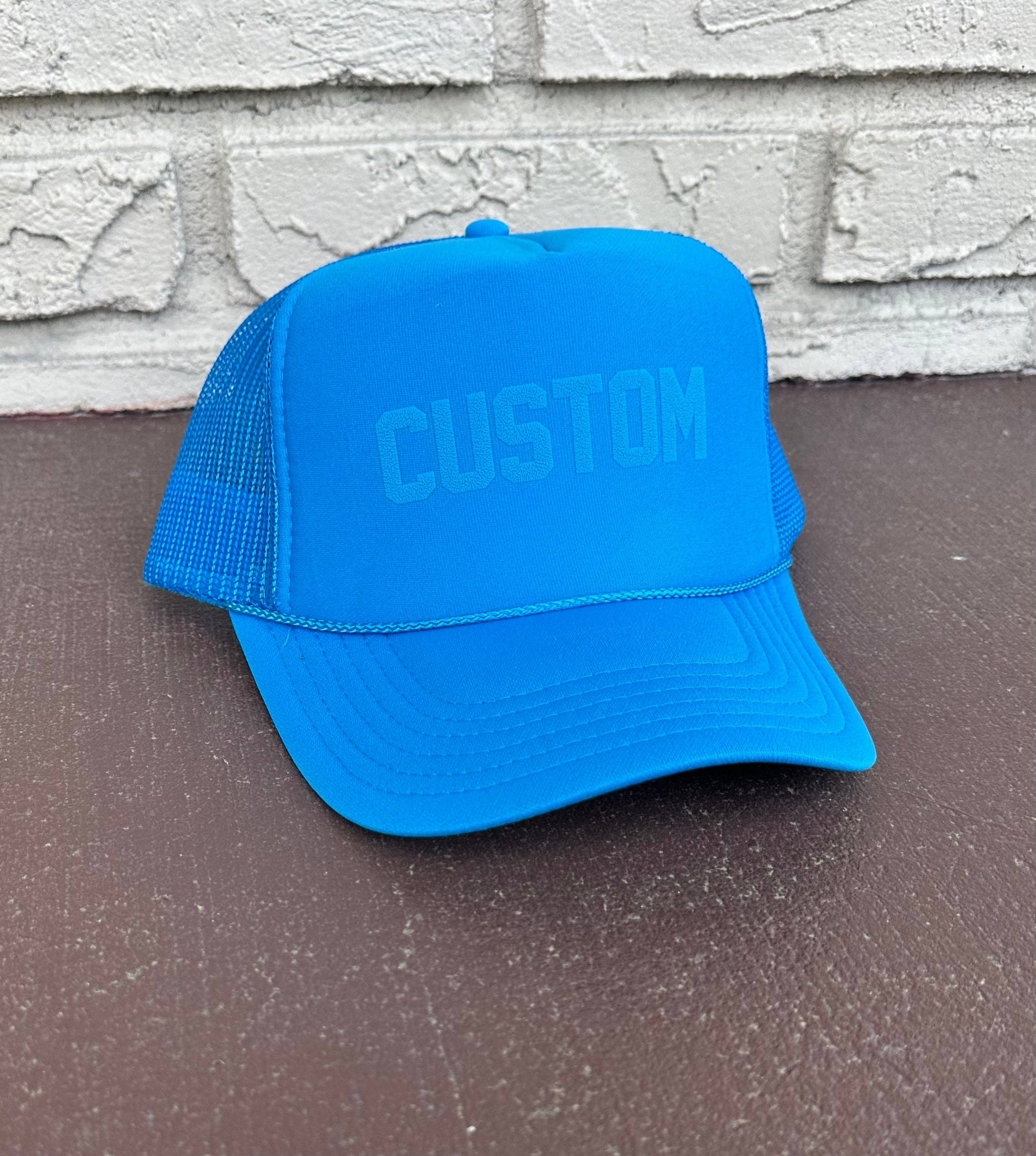 Littlebrightbird - Wholesale Trucker Hat - Unisex - CUSTOM Surf Blue Tonal Trucker Hat1