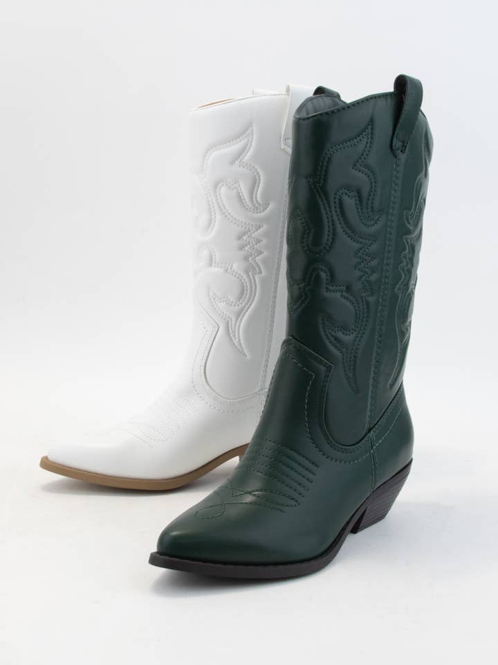 CCOCCI - Wholesale Cowboy Boots - Women's - EMBROIDERED WESTERN MID-CALF BOOTS1