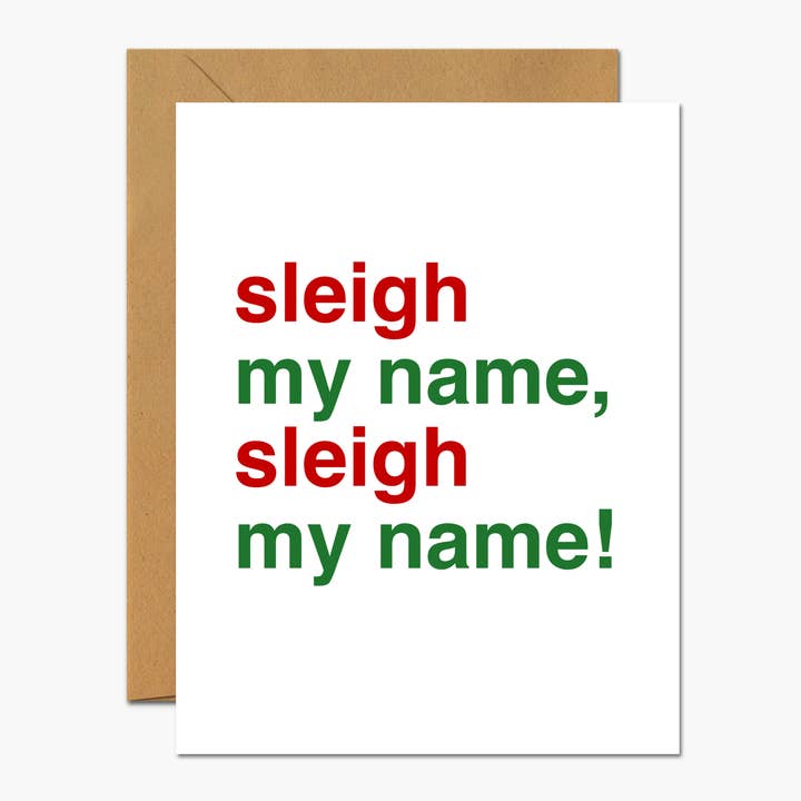 Footnotes - Venta al por mayor Tarjetas de Navidad - Tarjeta de Navidad Sleigh My Name, Sleigh My Name