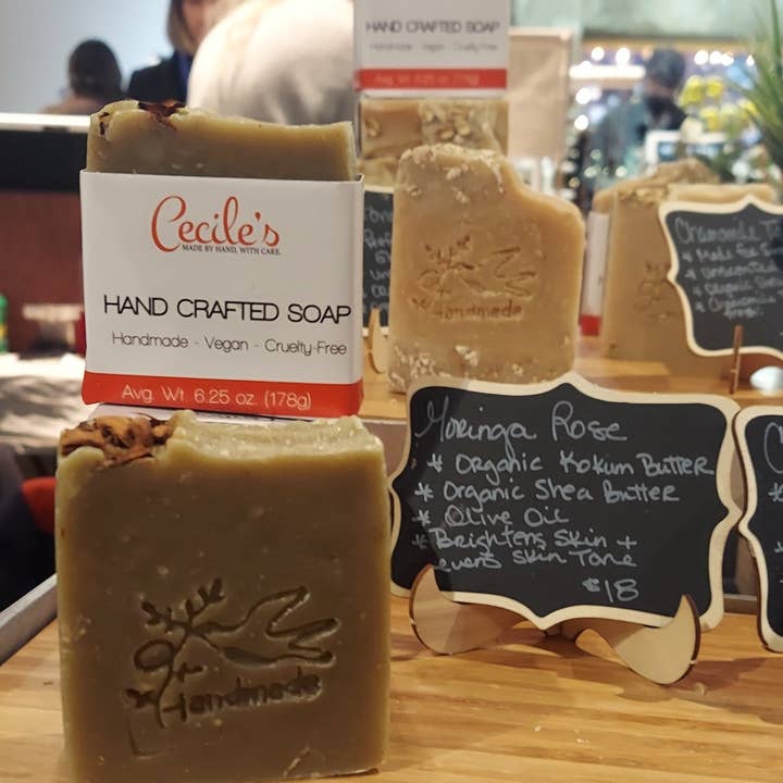 Moringa Rose Gold Soap for wholesale by CECILES BATH & BODY