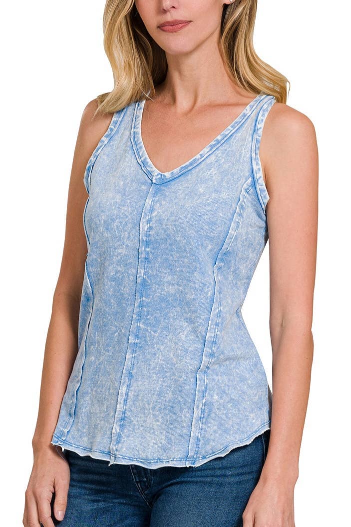 Vanilla Monkey - Vente Débardeur – femme - Haut en éponge froissée avec bord brut0