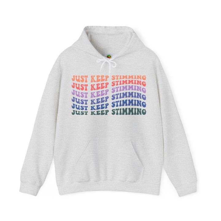 just keep stimming Unisex Heavy Blend™ Hooded Sweatshirt for wholesale by Apparel Crush