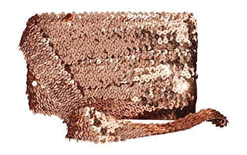 Mandala Crafts – Engroshandel Håndværk forsyninger – Mandala Håndværk Elastisk Paillet, Flad Glitter Stretch Bling Paillette Stof Bånd, Metallisk Applikation Trim Blonder til Kjole Pynt, Pandebånd13